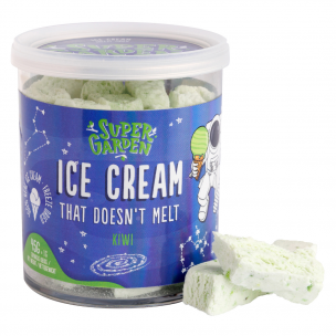 Freeze-dried kiwi flavored ice cream