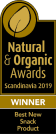 Best New Snack Product. Natural & Organic Awards Scandinavia 2019